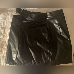H&M faux leather mini skirt